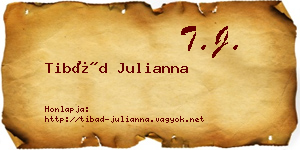 Tibád Julianna névjegykártya