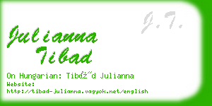 julianna tibad business card